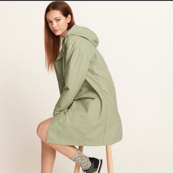 J. Crew Jackets & Blazers - J Crew Green Double-breasted raincoat size MP
